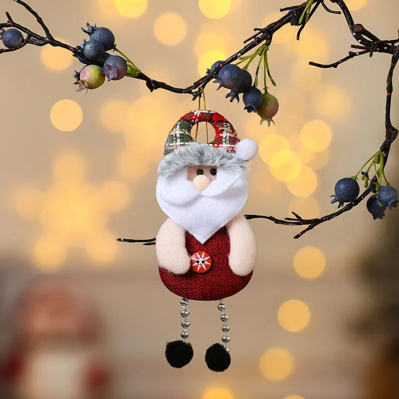 4 pçs decorações da árvore de natal pendurado ornamentos de natal conjunto decorações do boneco de neve pendurado pingentes