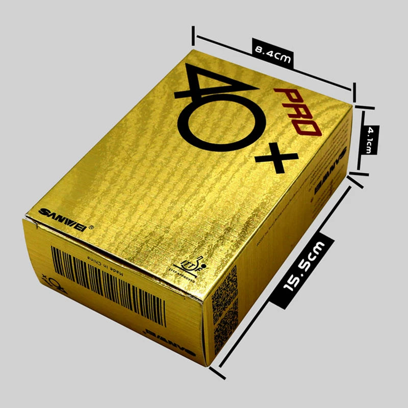 SANWEI ABS PRO 3-Star 40+ Bolas de tênis de mesa 6 unidades/caixa Novo material ITTF aprovado bolas de pingue-pongue costuradas para treinamento de competição