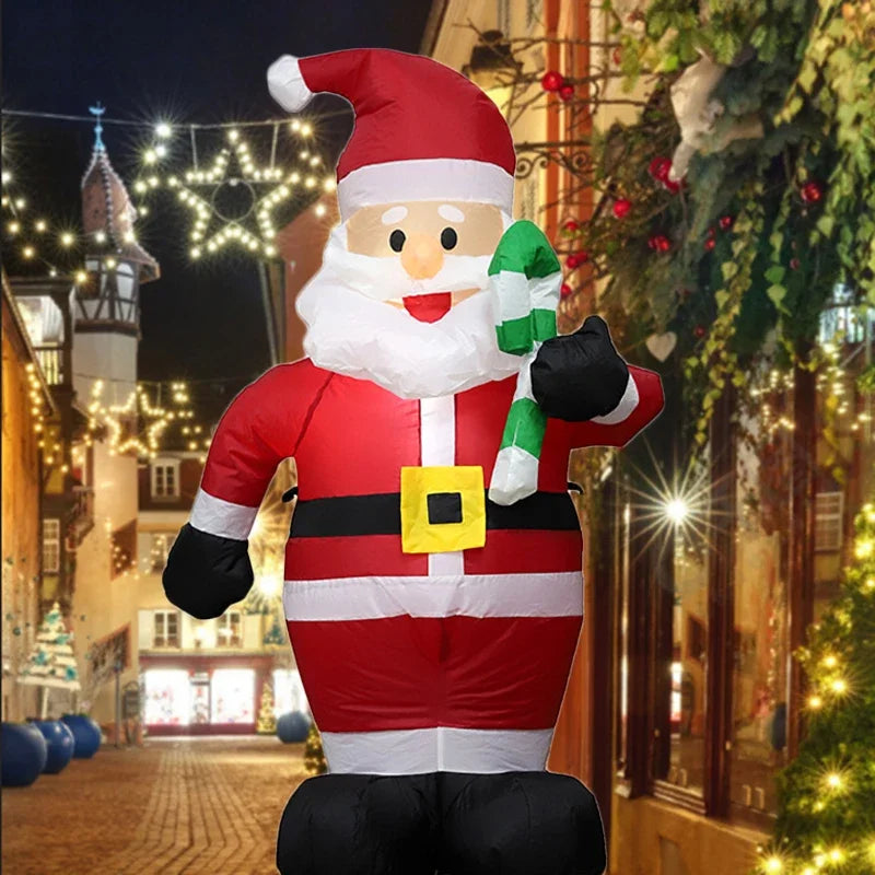 1pc decoração de natal brinquedo inflável presente boneco de neve pinguim embutido luzes led interior ao ar livre festa de ano novo diy decoração do jardim