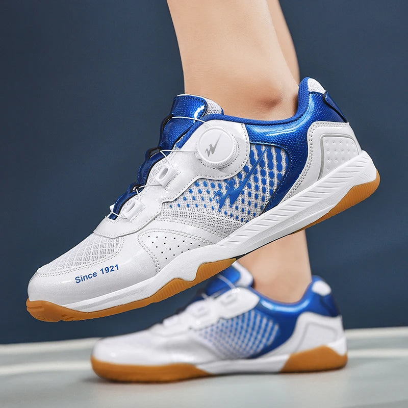 Tênis de mesa profissional tênis de mesa respirável sapatos de tênis de laço rápido calçado de treinamento confortável