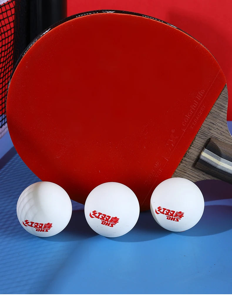 Tênis de mesa de treinamento CD40P DHS feito de novo material ABS, é altamente elástico e durável para treinamento