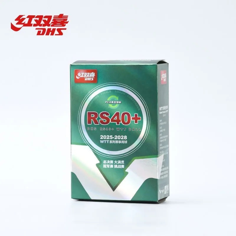 DHS 3-Star RS40+ Ball 2025-2028 WTT Competição ITTF 3 Star Bola de tênis de mesa DHS Bola de pingue-pongue