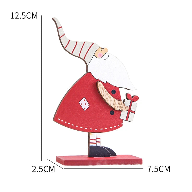 Árvore de Natal artesanal para crianças DIY, madeira estéreo, layout de cena, decorações de Natal, ornamentos quentes