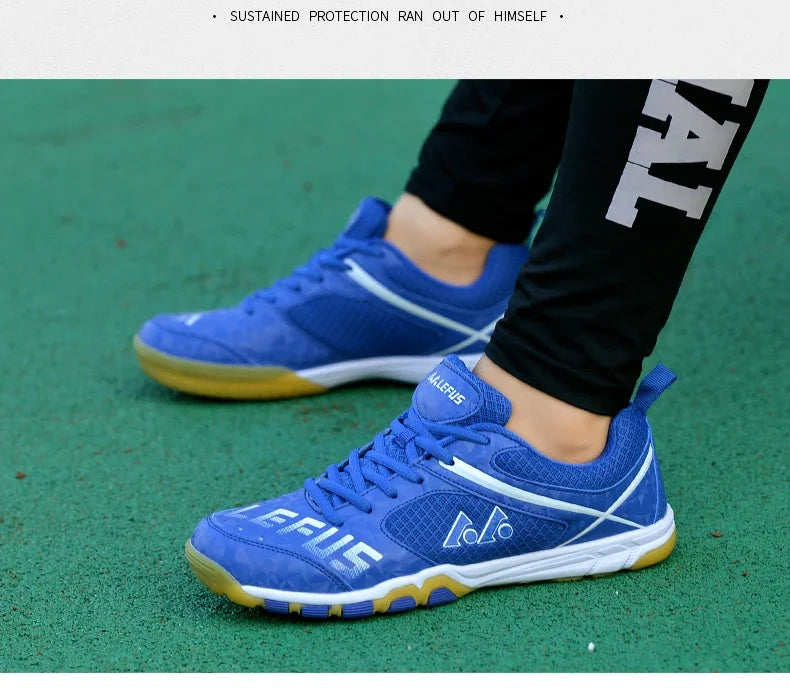 Tênis de mesa para homens e mulheres, leve, tênis de treinamento ao ar livre, respirável, com renda, homem atlético, tênis de badminton