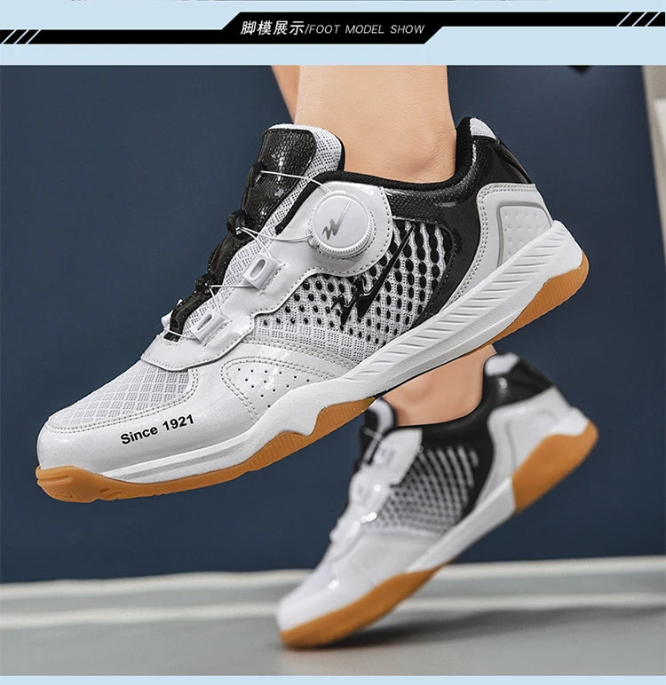 Tênis de mesa profissional tênis de mesa respirável sapatos de tênis de laço rápido calçado de treinamento confortável