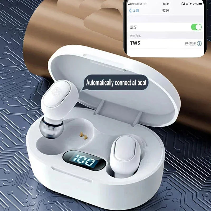 E7s tws fones de ouvido sem fio bluetooth controle esporte fone à prova dwaterproof água microfone música trabalho em todos os smartphones