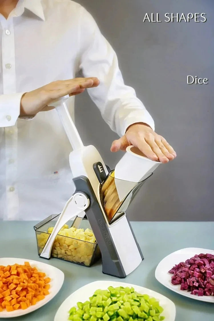 Cortador de vegetais multifuncional 5 em 1, cozinha doméstica, ralador de rabanete, fatiador de alho desfiado, acessórios de ferramentas de cozinha