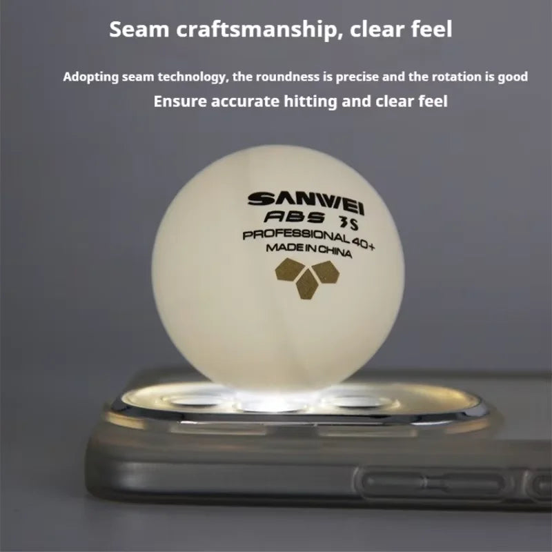 SANWEI TR 3 estrelas bolas de tênis de mesa 40 + ABS novo material com costura durável profissional bolas de pingue-pongue para treinamento 50/100 peças