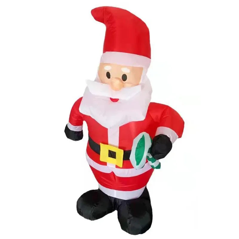 1pc decoração de natal brinquedo inflável presente boneco de neve pinguim embutido luzes led interior ao ar livre festa de ano novo diy decoração do jardim