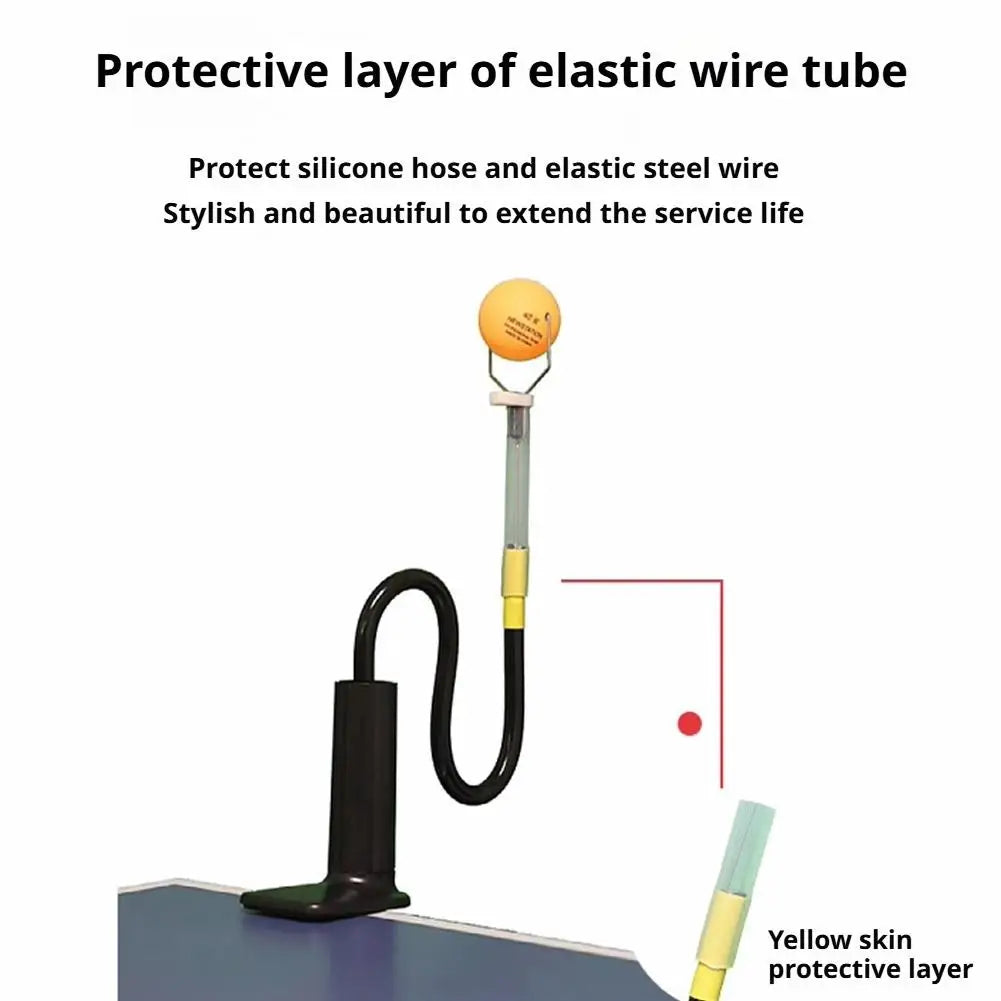 Equipamento profissional de treinamento de tênis de mesa, robô fixo de treinamento de pingue-pongue com braçadeira de mesa, dispositivo de servir para treinamento