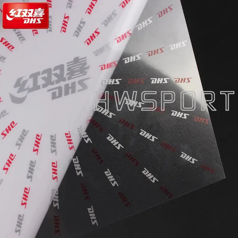 Película protetora de borracha para tênis de mesa DHS 2 peças para acessórios de pingue-pongue de borracha não pegajosa