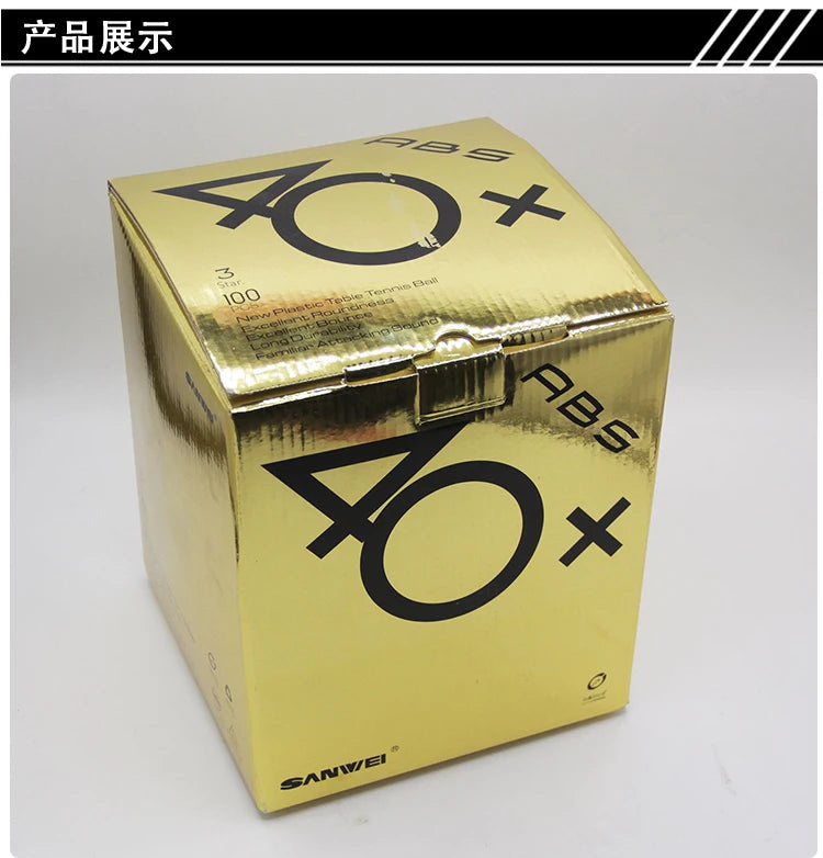50/100 pçs sanwei 3 estrelas bolas de tênis de mesa abs novo material costurado bolas de ping pong 40 + profissional bola de ping pong treinamento do clube