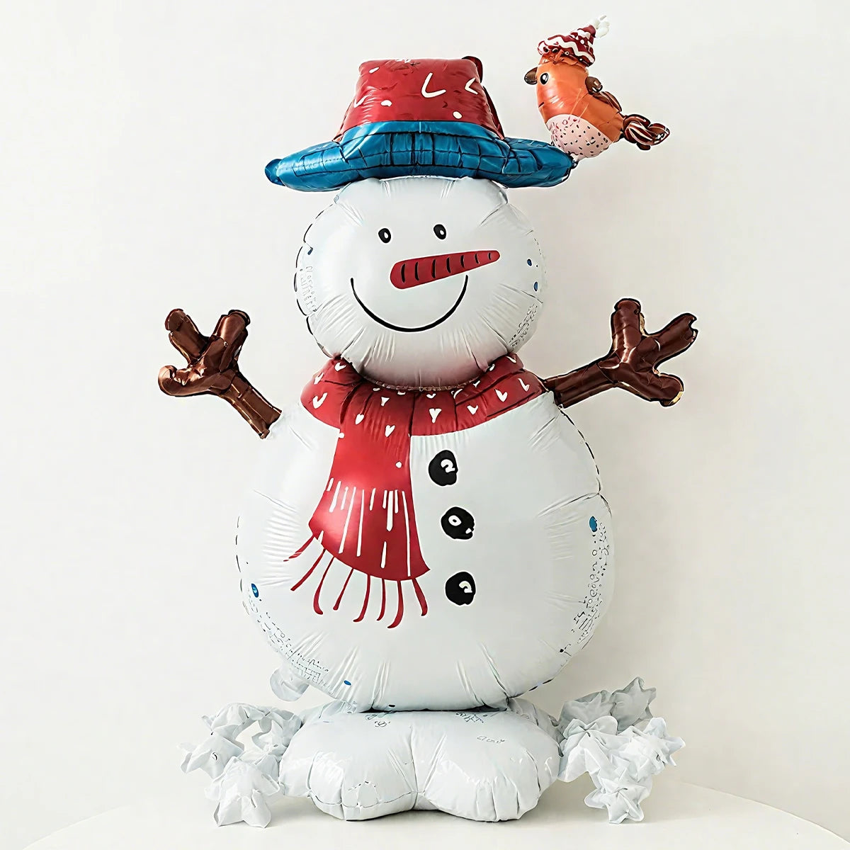 1pc em pé balão de boneco de neve de natal para decorações de festa temática de natal, decorações de balão de férias de boneco de neve de inverno