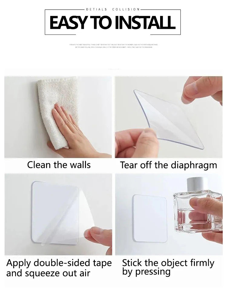 Super forte dupla face adesivo nano fita transparente adesivos de parede à prova de água produtos domésticos adesivos sem vestígios 100 pçs