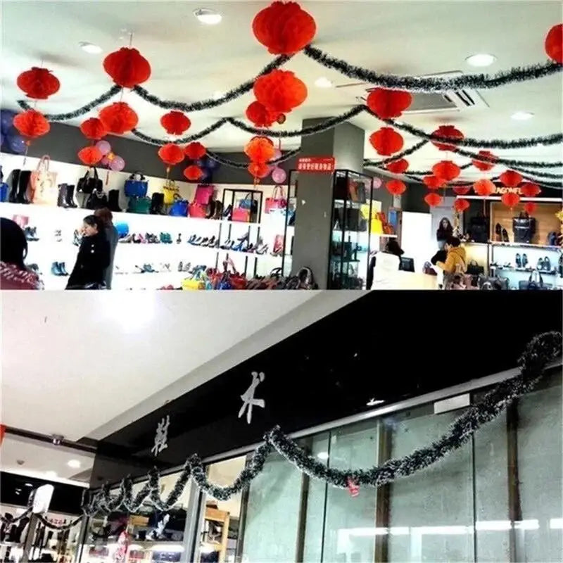 2m decoração de véspera de natal bar topos fita guirlanda árvore de natal ornamentos de cozinha festa de casamento decoração de natal prop