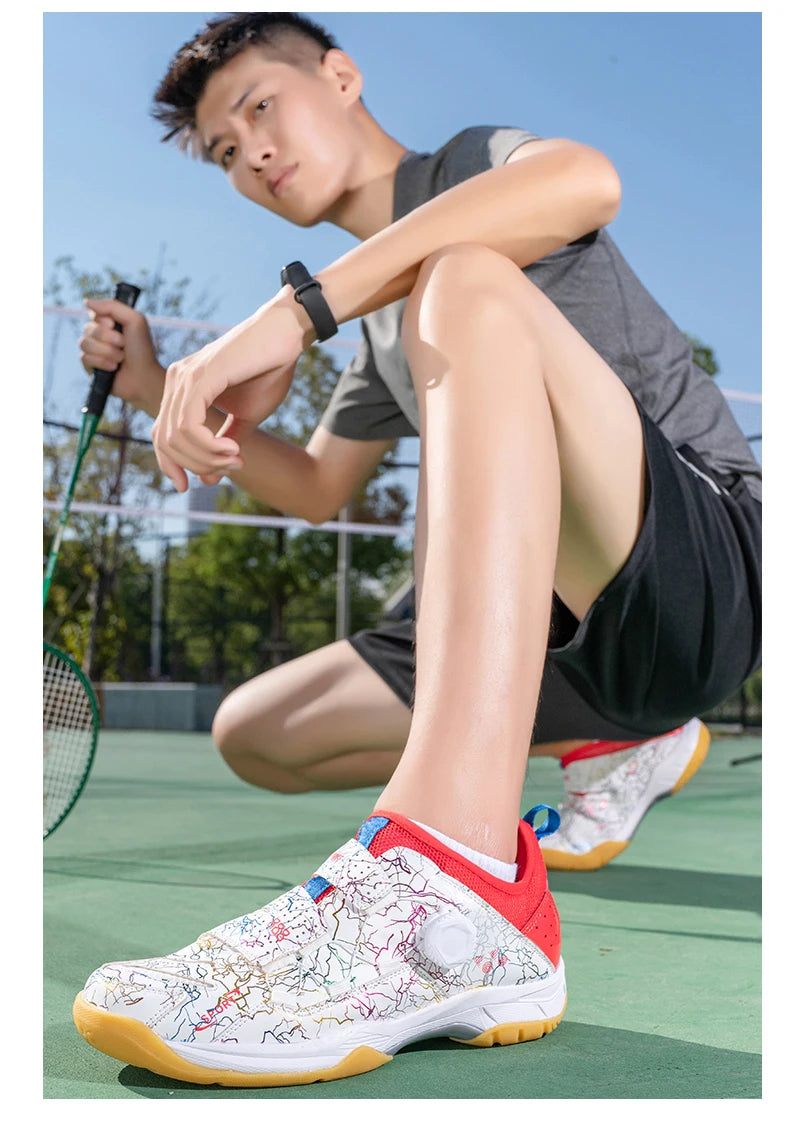 Sapatos de tênis de mesa dos homens sapatos esportivos ao ar livre treinamento anti deslizamento badminton sapatos casuais feminino profissional campo chuteiras tamanho 35-45