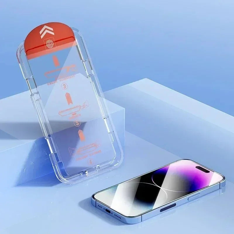 5 pçs revestimento oleofóbico livre de poeira fácil instalação protetor de tela para iphone 15 14 11 13 12 16 pro max xs xr 15 16 mais vidro