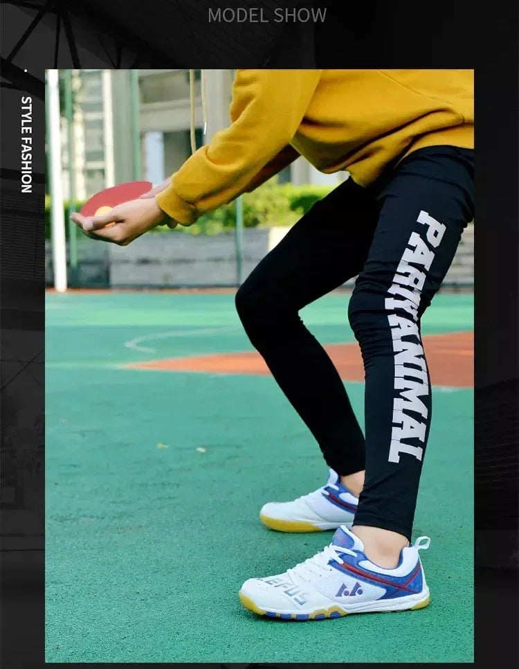 Tênis de mesa resistente ao desgaste sapato esportivo das mulheres dos homens antiderrapante respirável treinamento de esportes ao ar livre tênis de mesa