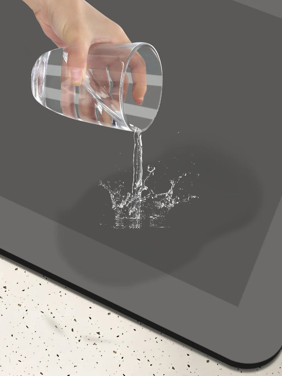 Tapete de banho de terra diatomácea super absorvente antiderrapante de secagem rápida tapete macio para banheiro chuveiro lavanderia quarto cozinha rv