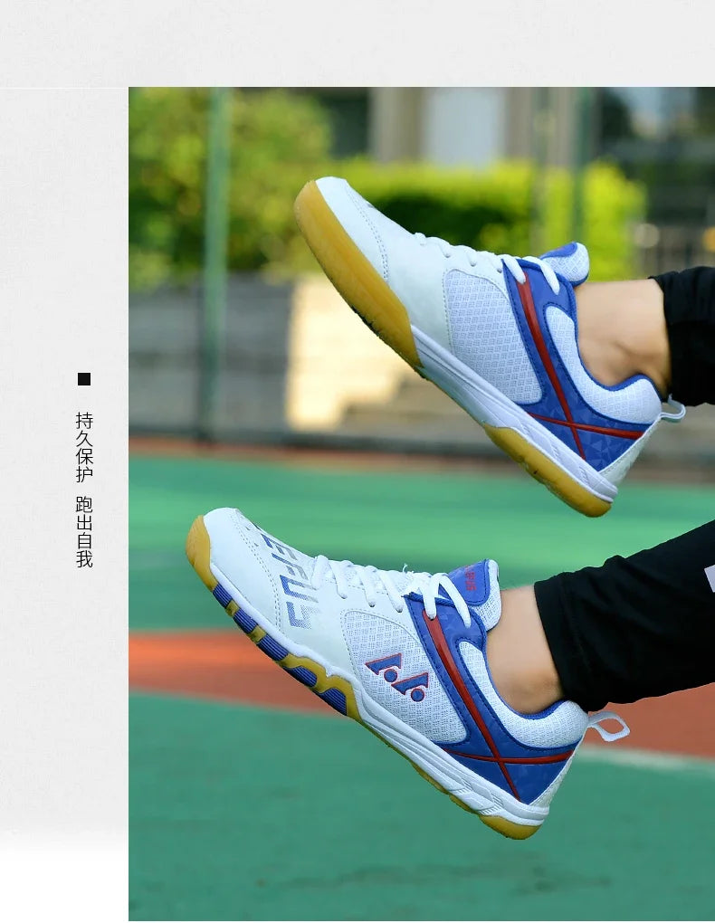 Tênis de mesa para homens e mulheres, leve, tênis de treinamento ao ar livre, respirável, com renda, homem atlético, tênis de badminton