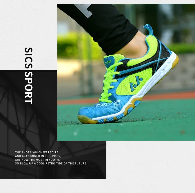 Tênis de mesa para homens e mulheres, leve, tênis de treinamento ao ar livre, respirável, com renda, homem atlético, tênis de badminton