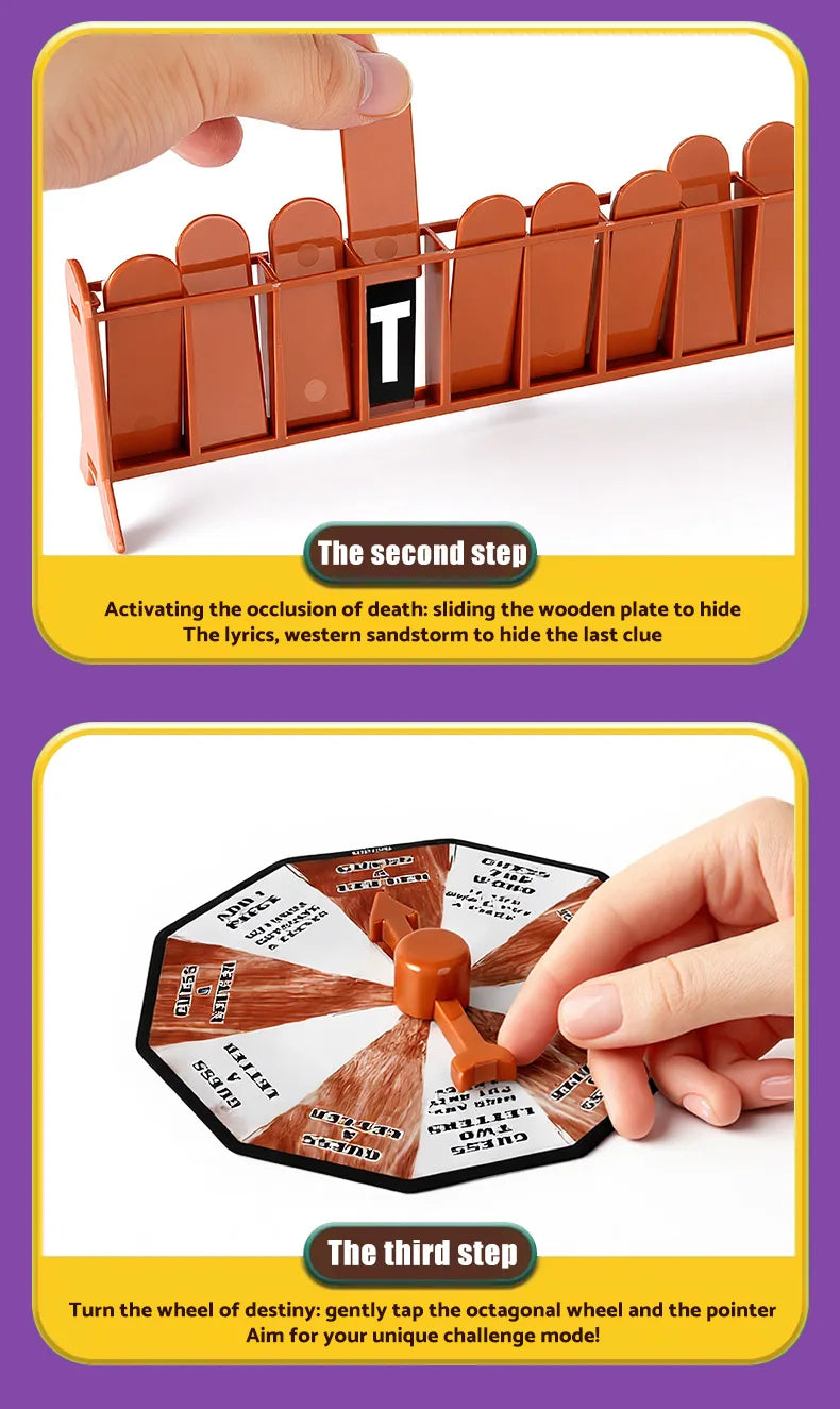 Novo pendurado magnético jogo de palavra misteriosa cabide magnético mistério família reunião jogo brinquedo natal
