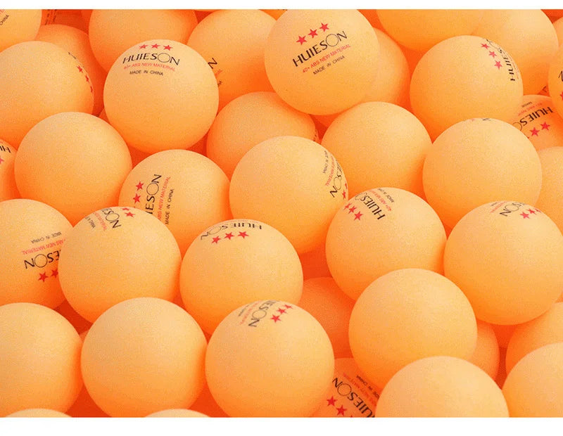 Huieson-bolas do treinamento do tênis de mesa, bolas do pingue-pongue, plástico do ABS, fósforo, material novo, 3 estrelas, 10, 20, 50, 100, 2.8g